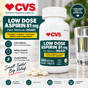 Aspirina de 81mg - 500 pastillas